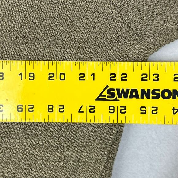 Suitsupply Cardigan Men's Large Tan Green V-Neck Button Up 100% Linen Pockets - Picture 7 of 7